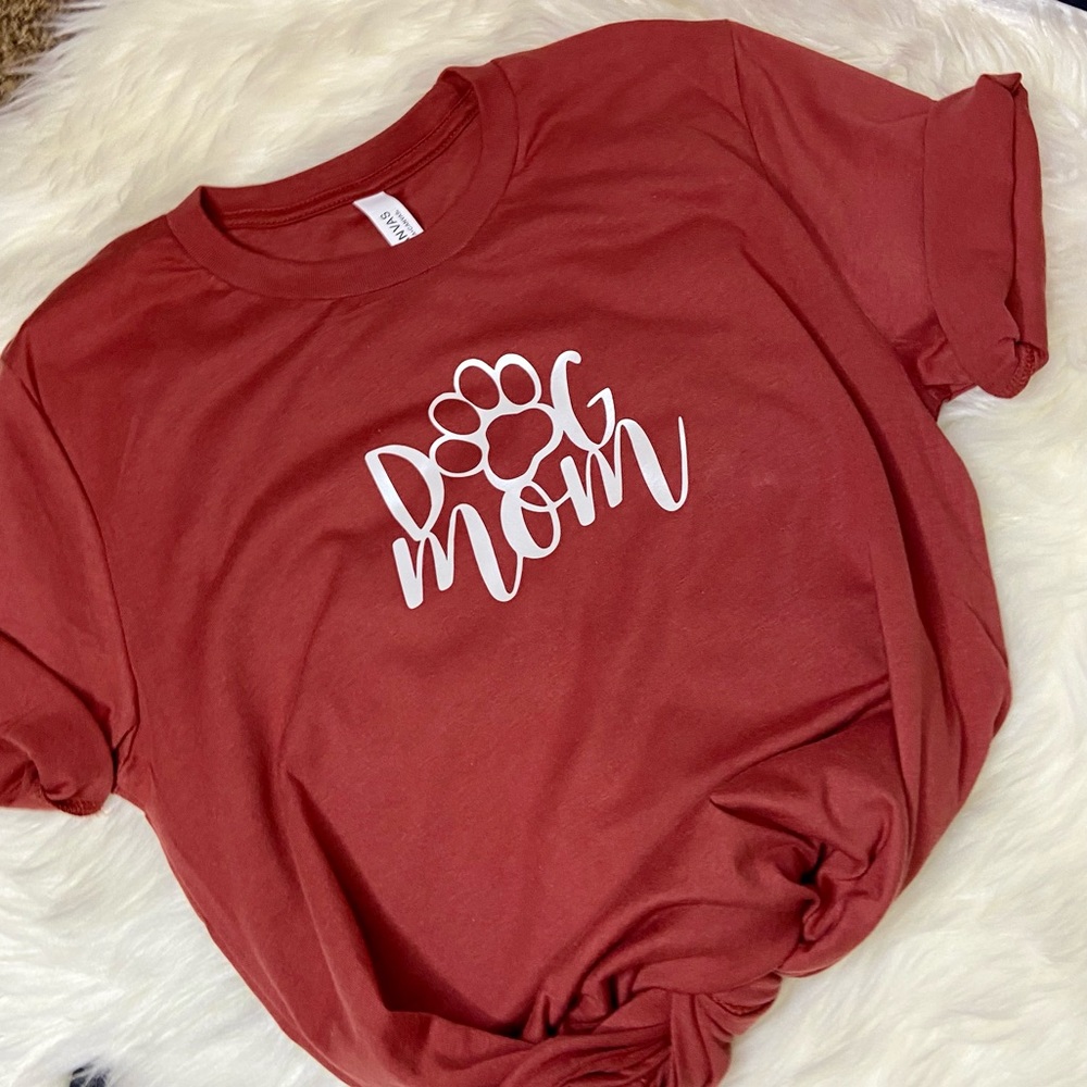 Dog mom tee shirt, fur mom, mom shirt, dog lover shirt, bella canvas tee